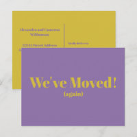 Modern We've Moved New Home Moving | Purple