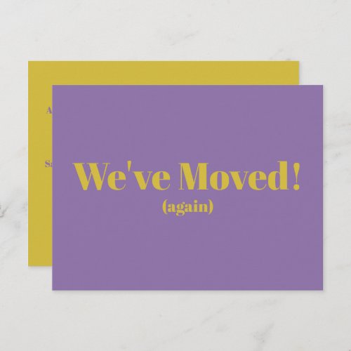 Modern Weve Moved New Home Moving  Purple Postcard