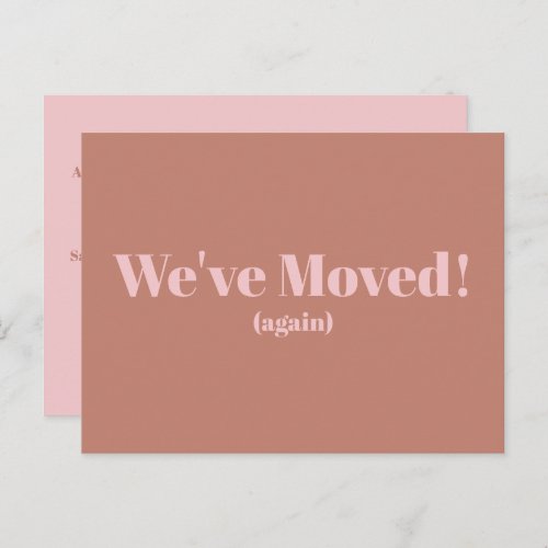Modern Weve Moved New Home Moving  Terracotta Postcard
