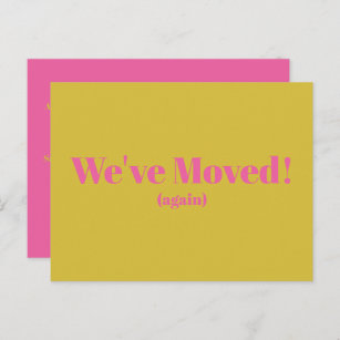 Modern We've Moved New Home Moving   Yellow Postcard
