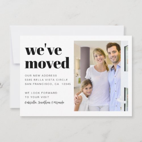 Modern Weve Moved New Home Photo Moving Announcement
