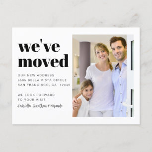 Modern Weve Moved Photo Moving Announcement Postcard