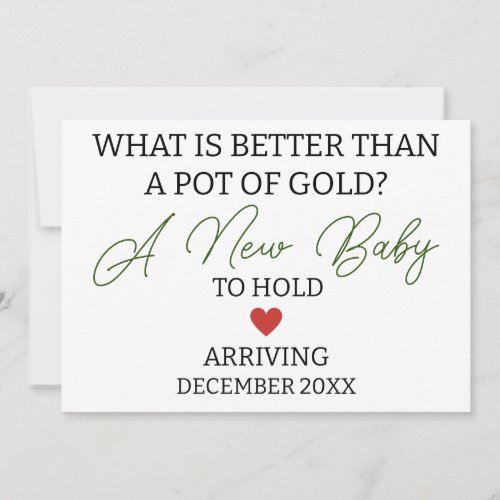 Modern what is better than a pot of gold pregnancy announcement