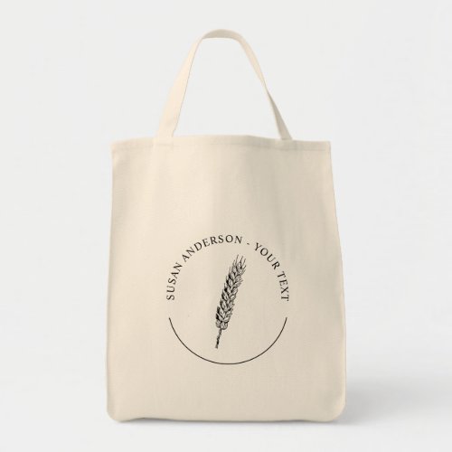 Modern Wheat Logo Tote Bag