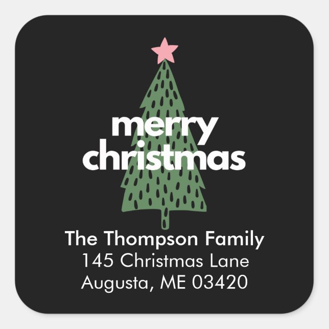 Modern Whimsical Christmas Return Address Label (Creator Uploaded)
