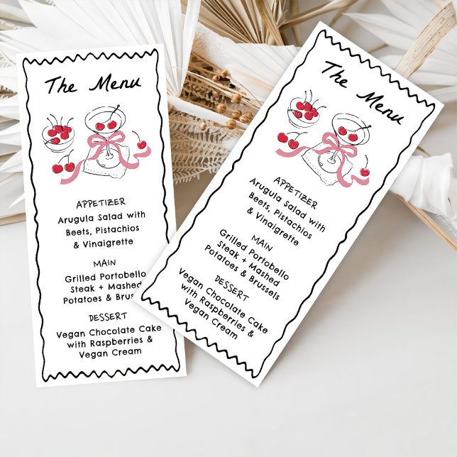 Modern & Whimsical Hand Drawn Dinner & Drinks Menu (Creator Uploaded)