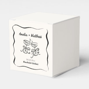 Modern & Whimsical Hand Drawn Wedding Favor Boxes
