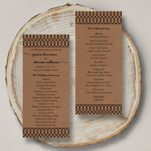 Modern Whimsical Kraft Wedding Program