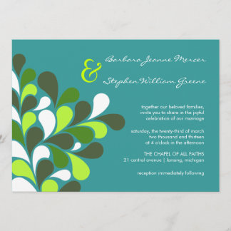Modern Whimsical Tree Wedding Invitations