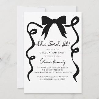 Modern Whimsical Trendy Photo Graduation Party Invitation