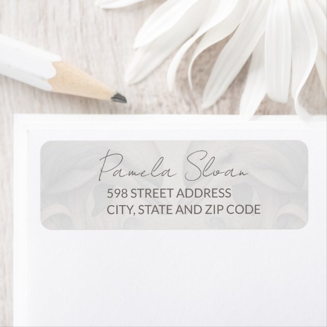Modern Whimsy Dolphins Wedding Label (Insitu)