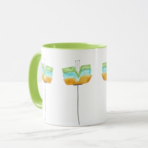 Modern Whimsy Flowers Mug