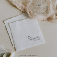 Modern Whimsy Personalized Wedding Napkins
