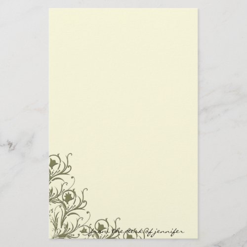 Modern Whimsy Traditional Meets Modern Scroll Stationery