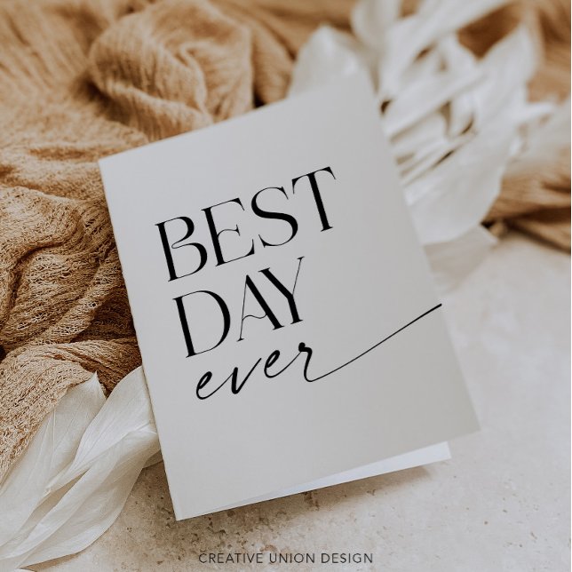 Modern Whimsy Wedding Thank You Folded Card (Creator Uploaded)