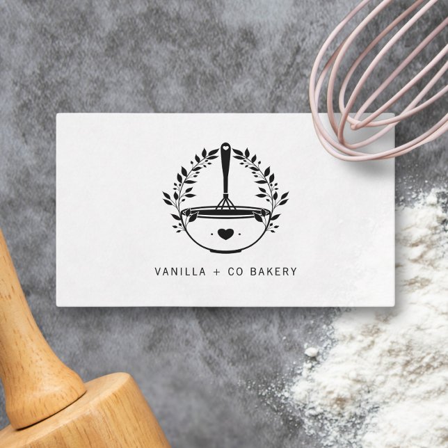 Modern Whisk Bakery Caterer Business  Card (Creator Uploaded)