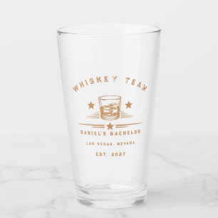 Modern Whiskey Themed Weekend Bachelor Party Glass