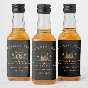 Modern Whiskey Themed Weekend Bachelor Party Liquor Bottle Label