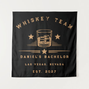 Modern Whiskey Themed Weekend Bachelor Party Tapestry