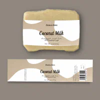 Modern White Abstract Soap Label Design