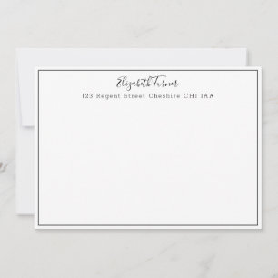 Modern White and Black Border Note