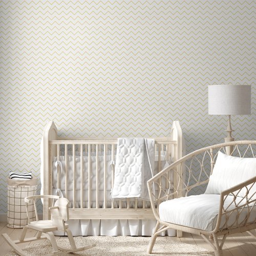 Modern White and Faux Gold Design Pattern Elegant Wallpaper