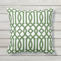 Modern White and Green Trellis Pattern