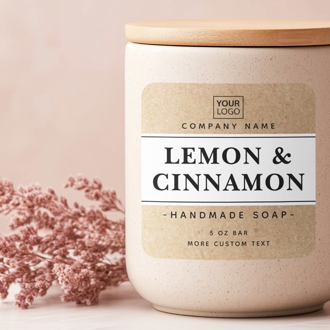 Modern white and Kraft paper look product labels (Modern white and Kraft paper look product labels)