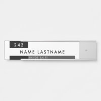 Interchangeable Office Door Name Plate with Logo