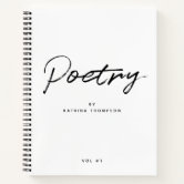 Modern Custom Poetry Minimalist Calligraphy Notebook