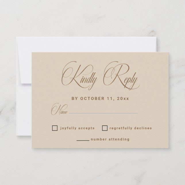 Modern White Boho Floral Arch Wedding RSVP Card (Back)