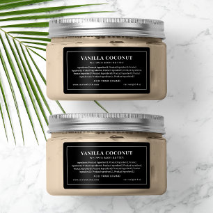 Modern White Border Editable Color Ingredients Label