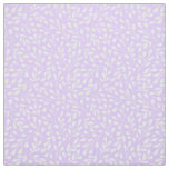 Modern White Botanical Leaf Pattern Lilac Purple Fabric