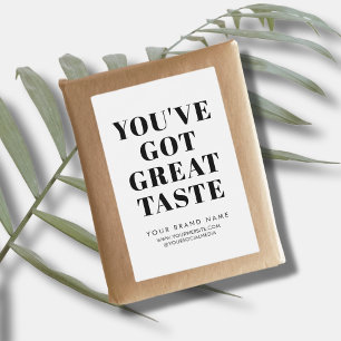 Modern white box seal packaging label