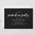 Modern White Brush Script Graduation Party Invitation | Zazzle