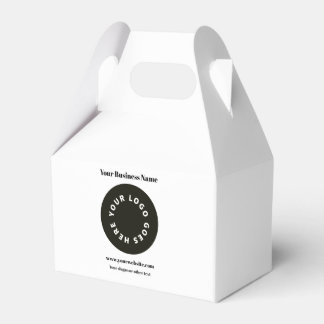 Modern White Business Add Your Logo Favor Boxes