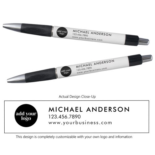 Modern White Business Custom Company Logo  Pen