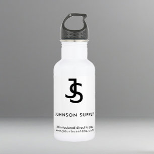 Modern White Business Custom Company Logo Stainless Steel Water Bottle
