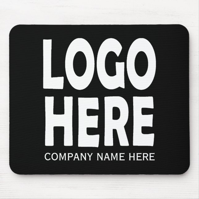 Modern white business custom logo promotional mouse pad (Front)