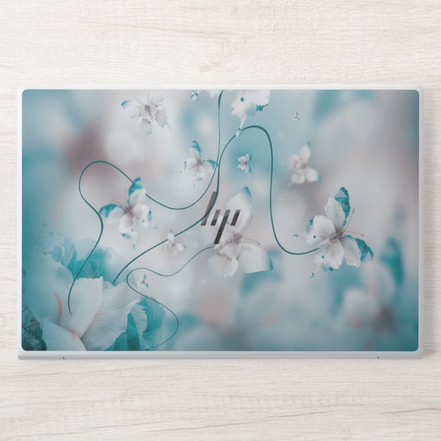 modern white butterflies HP EliteBook 850 G5/G6,  HP Laptop Skin (Front)