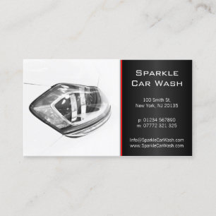 Modern White Car Headlamp Business Card