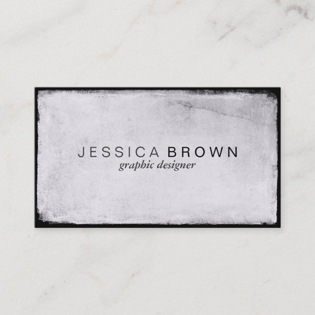 Modern White Chalkboard Vintage Business Cards (Front)