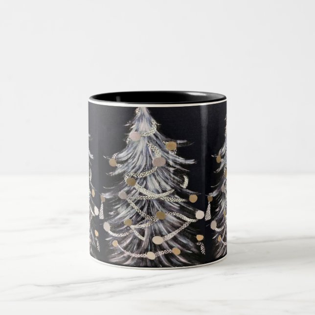 **MODERN WHITE CHRISTMAS TREE** CHRISTMAS MUG (Center)