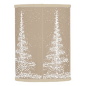 Modern White Christmas Trees & Deer Lamp Shade (Back)