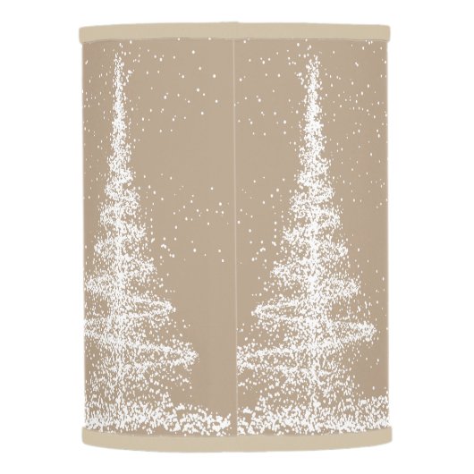 Modern White Christmas Trees & Deer Lamp Shade (Back)