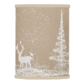 Modern White Christmas Trees & Deer Lamp Shade (Right)