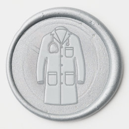Modern White Coat Ceremony Medical Doctor Wax Seal Sticker