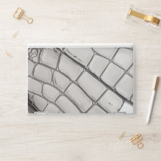 Modern White Crocodile HP Laptop Skin (Desk)