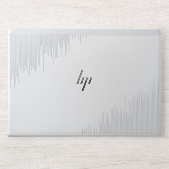 Modern white design HP laptop skin (Front)