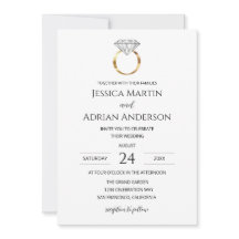 Modern White Diamond Ring Wedding